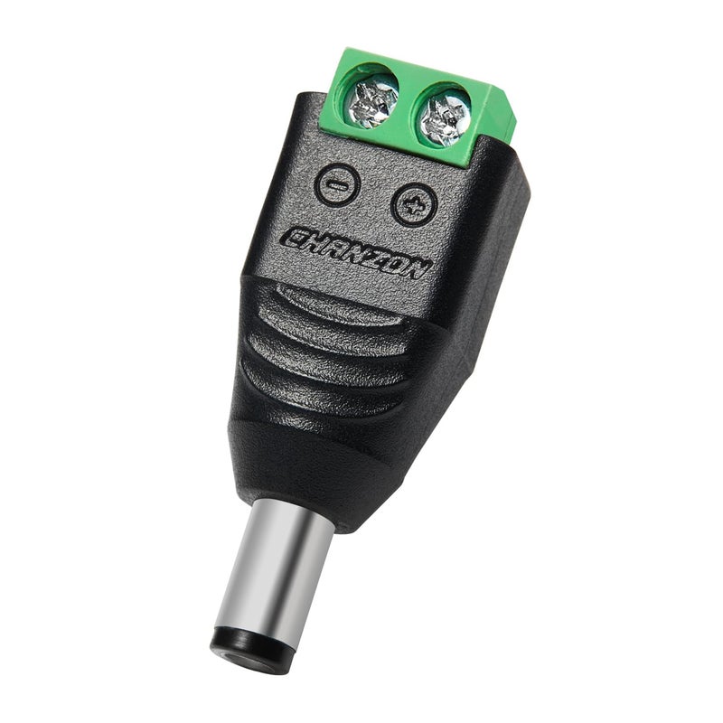 CHANZON (10 x Male DC Power Connector 5.5mm x 2.1mm 12V 24V Power Jack Socket for Led Strip CCTV Security Camera Cable Wire Ends 10Pcs Plug Adapter - Image 1